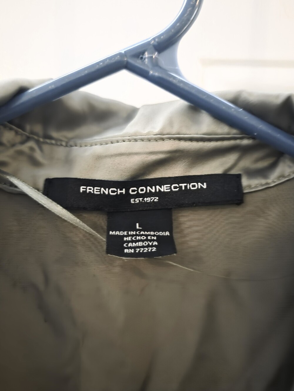 French Connection Olive Button-Front Shirt Dress with Belt - Picture 6 of 6